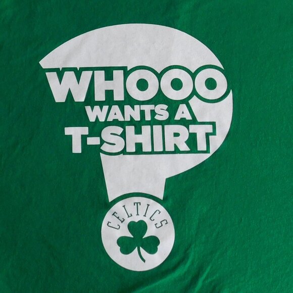 T Shirt Boston Celtics NBA Suffolk University Whooo Wants A TShirt Promo Size XL - Picture 1 of 7